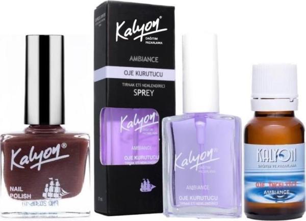 Kalyon Oje 306 + Oje Kurutucu Sprey 17 Ml + Oje Çözücü - Image 1