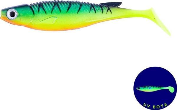 Silikon Sahte Balık - 10g 100mm - Fishack PredatorX - UV Boyalı - Drill - Image 1