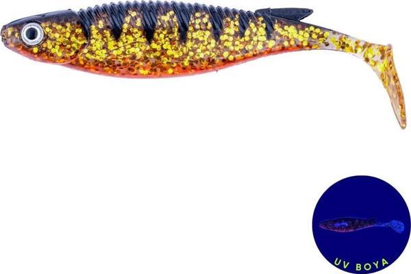 Silikon Sahte Balık - 10g 100mm - Fishack PredatorX - UV Boyalı - Lava - Image 1