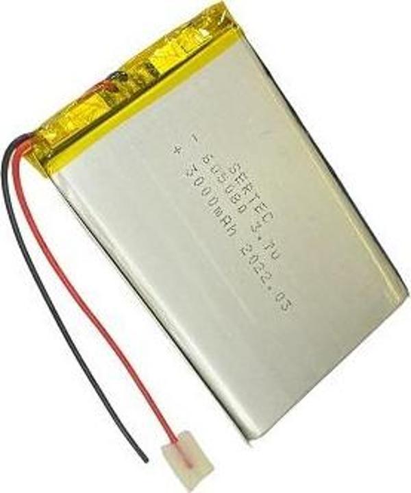 605080 3.7V 3000 mAh Li-Polymer Pil Devreli/1.5A - Image 1