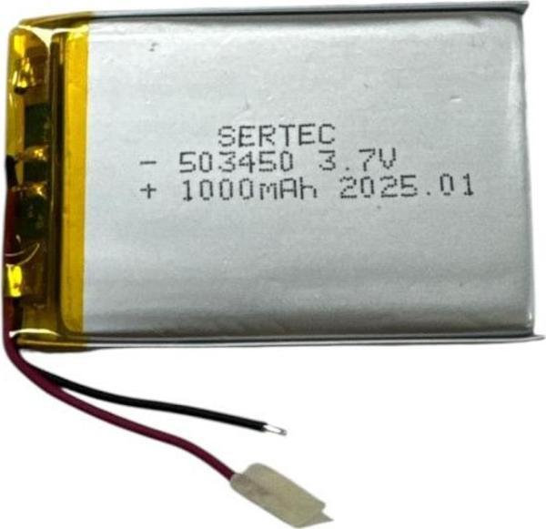 503450 3.7V 1000 MAh Li-Polymer Pil Devreli/1.5A - Image 1