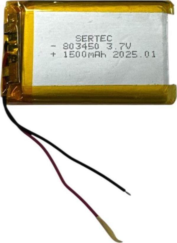 803450 3.7V 1500mAh Li-Polymer Pil Devreli/1.5A - Image 1