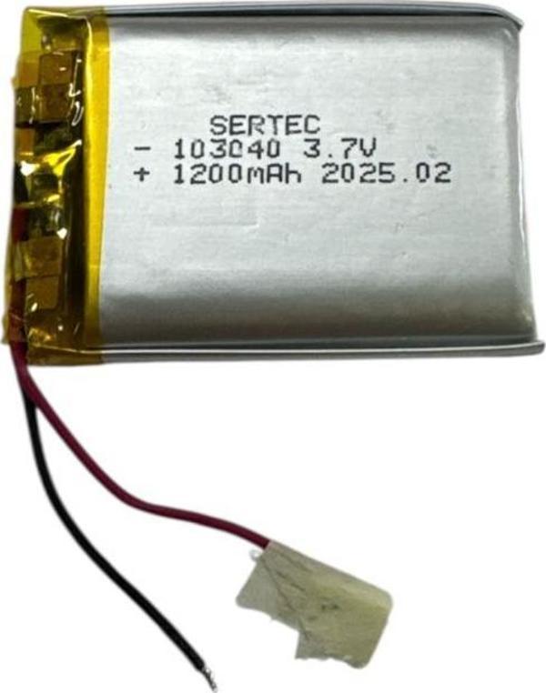 103040 3.7V 1200mAh Li-Polymer Pil Devreli/1.5A - Image 1