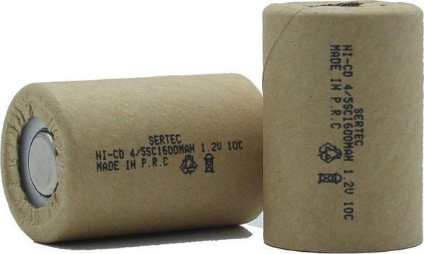 1.2V Ni-Cd  4/5 SC 1500 Mah Kağıt Şarjlı Pil 10C Başsız/Flat Head - Image 1