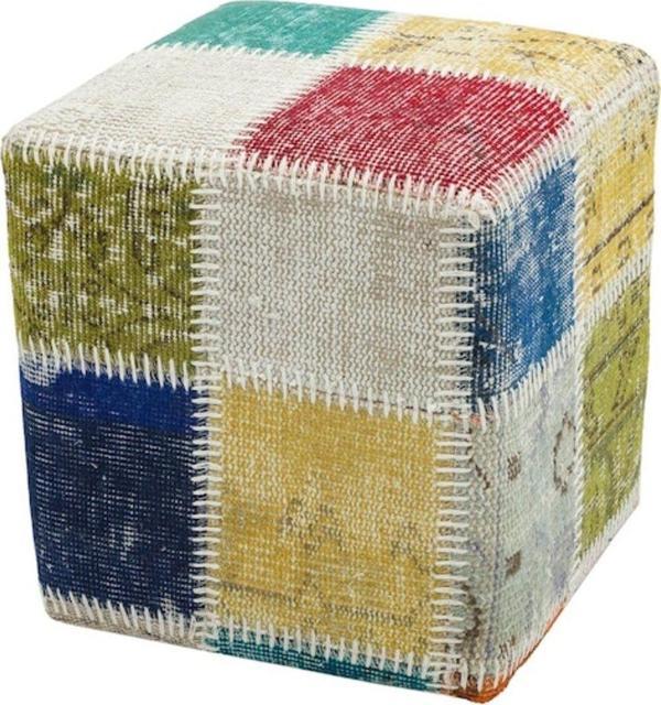 Grandhedef Halı Gerçek El Dokuma Yünlü Puf -40X40 - Image 1