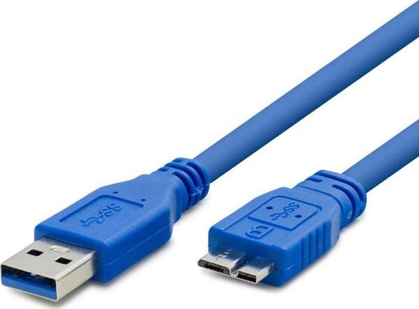 Usb3.0 To Note4 Harddisk Kablosu 50Cm Mavi HDX7503 - Image 1