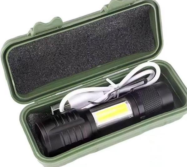 Taktik El Feneri Usb Şarj Edilebilir Kamp Feneri Cob Zumlanabilir Mini Taşınabilir El Feneri Ws-5454 - Image 1