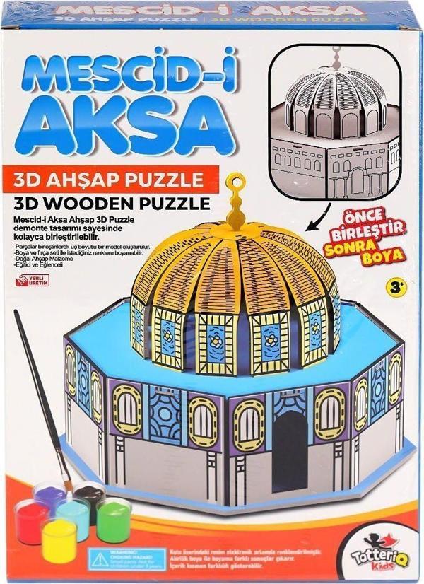 8209 Mescid-i Ahka 3D Ahşap Puzzle ve Boyama -Totteriq - Image 1