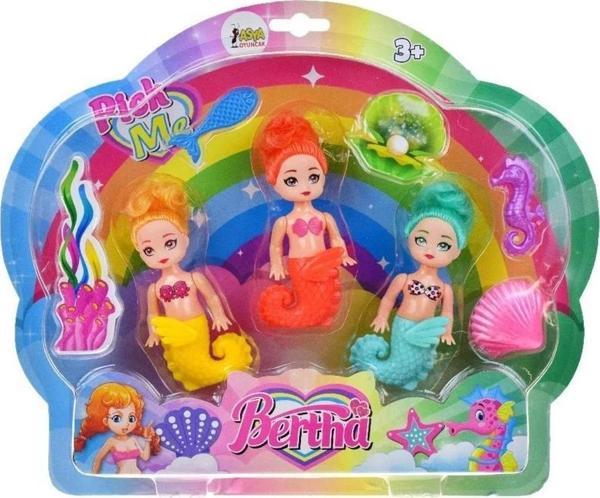 Asya Oyuncak Kartela 3 Lü Deniz Kızı A8339-6021 - Image 1