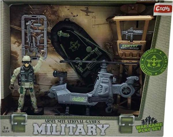Ctoy Oyuncak Helikopterli Asker Seti F14-1A - Image 1