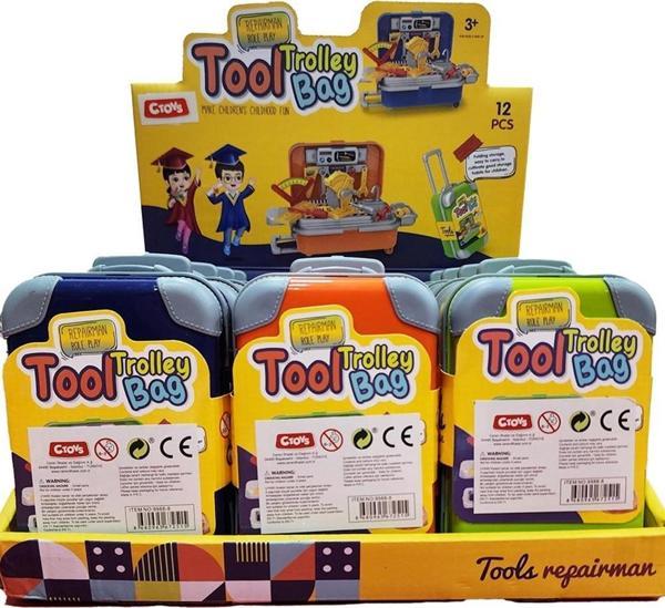 Ctoy Oyuncak Mini Çekçekli Tamir Çantası 9988-8 (Karışık Renk 1 Adet) - Image 1
