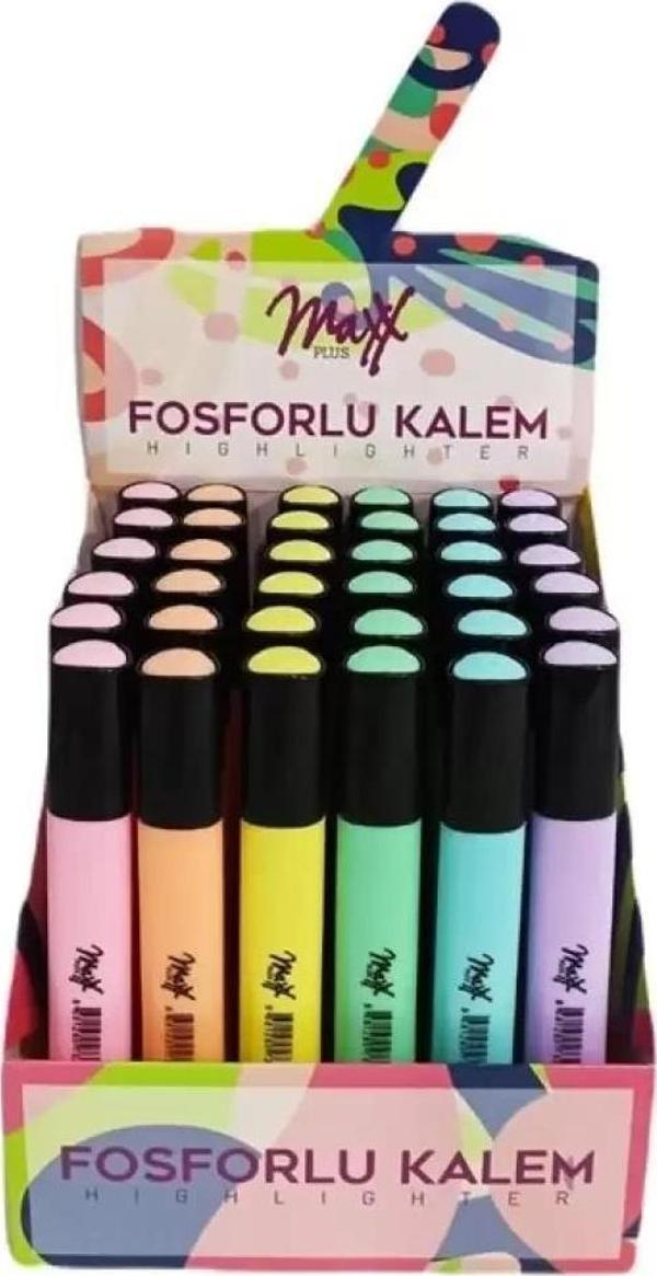 Vinson Maxx Fosforlu Kalem (İşaret Kalemi) Pastel Renkler Mx-2620 (36 Lı Paket) - Image 1