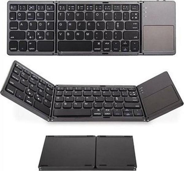 Sline Y-041 Katlanabilir Kablosuz Bluetooth Klavye Touchpadli Taşınabilir - Image 1