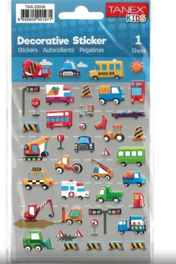 Tanex Stickers Eu Puffy Damla Etiket Trafik Serisi 6 Lı Tnx-25030 (6*5 Li Paket) - Image 1