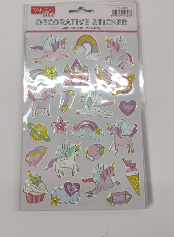 Tanex Yaldızlı Unıcorn Serisi Puffy Etiketi Stickers Tnx-25369 - Image 1