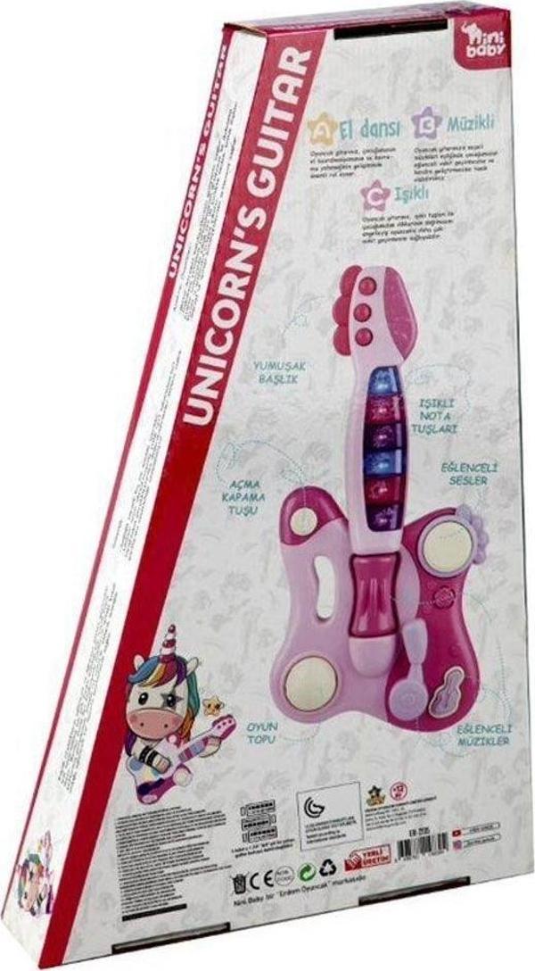 ER-205 NİNİ BABY GİTAR UNİCORN IŞIKLI SESLİ MÜZİKLİ - Image 1