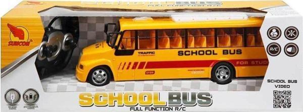 01989 Uzaktan Kumandalı Işıklı Okul Otobüsü 32,5 cm. - Image 1