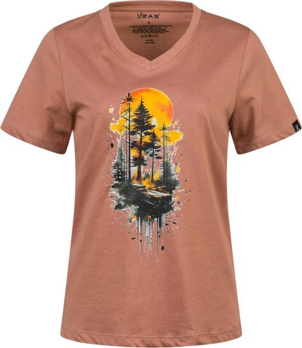 2AS Alone Baskılı V Yaka Kadın T-Shirt 413 - Image 1