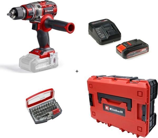Einhell Tp-Cd 18/80 Li Bl Solo Darbesiz Matkap Vidalama + 1 x 2.5 Ah Starter Kit Akü (Çanta ve Bits Uç Dahil) - Image 1