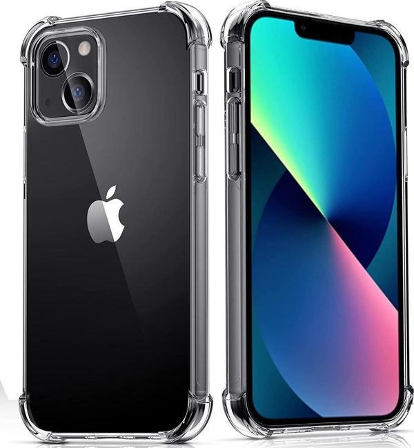 iPhone 13 Mini Uyumlu Darbe Önleyici Sararmaya Dayanıklı Airbag Korumalı Ultra Slim TPU Şeffaf Silikon Kılıf - Image 1