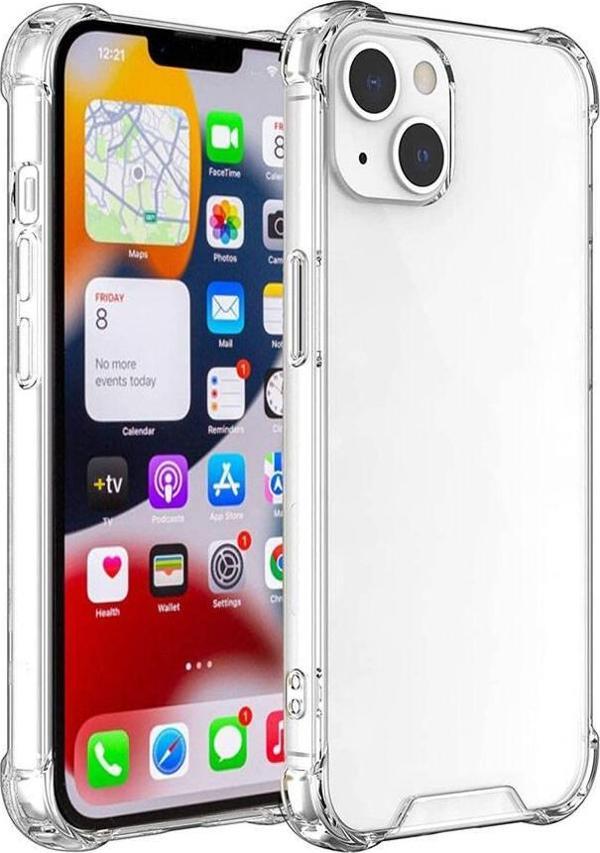 iPhone 15 Plus Uyumlu Darbe Önleyici Sararmaya Dayanıklı Airbag Korumalı Ultra Slim TPU Şeffaf Silikon Kılıf - Image 1