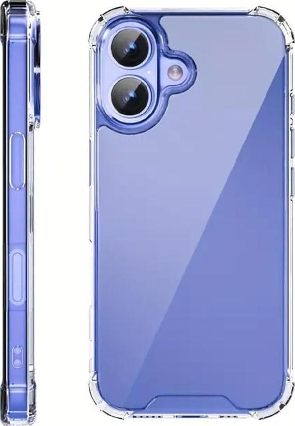 iPhone 16 Plus Uyumlu Darbe Önleyici Sararmaya Dayanıklı Airbag Korumalı Ultra Slim TPU Şeffaf Silikon Kılıf - Image 1