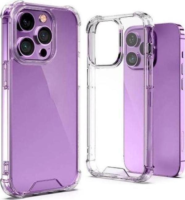 iPhone 16 Pro Uyumlu Darbe Önleyici Sararmaya Dayanıklı Airbag Korumalı Ultra Slim TPU Şeffaf Silikon Kılıf - Image 1