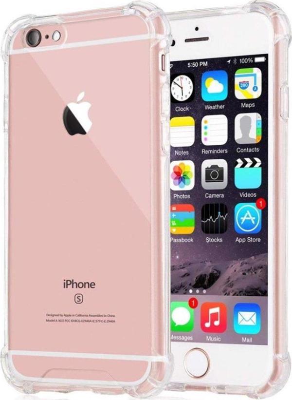 iPhone 6/6s Uyumlu Darbe Önleyici Sararmaya Dayanıklı Airbag Korumalı Ultra Slim TPU Şeffaf Silikon Kılıf - Image 1