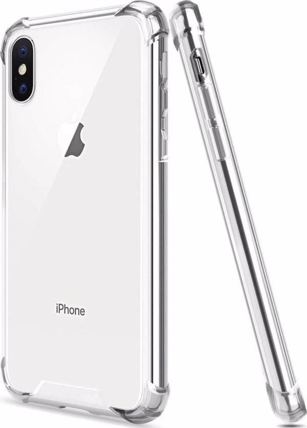 iPhone X/XS Uyumlu Darbe Önleyici Sararmaya Dayanıklı Airbag Korumalı Ultra Slim TPU Şeffaf Silikon Kılıf - Image 1