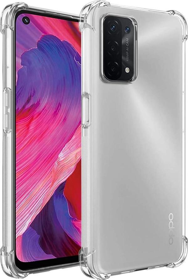 Oppo A74 Uyumlu Darbe Önleyici Sararmaya Dayanıklı Airbag Korumalı Ultra Slim TPU Şeffaf Silikon Kılıf - Image 1