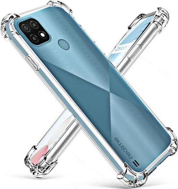Realme C25 Uyumlu Darbe Önleyici Sararmaya Dayanıklı Airbag Korumalı Ultra Slim TPU Şeffaf Silikon Kılıf - Image 1