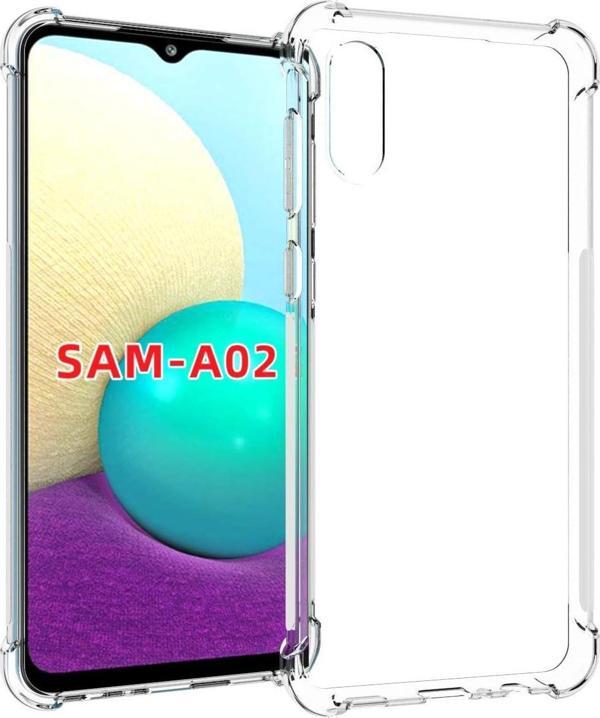 Samsung Galaxy A02 Uyumlu Darbe Önleyici Sararmaya Dayanıklı Airbag Korumalı Ultra Slim TPU Şeffaf Silikon Kılıf - Image 1
