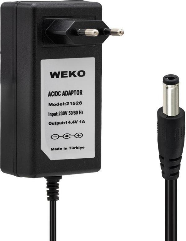 Weko 14.4 Volt - 1 Amper 5.5*2.5 Uçlu Plastik Işıklı Kasa Priz Tip Adaptör - Image 1