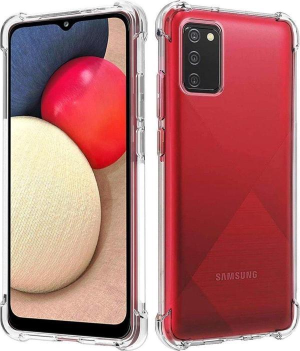 Samsung Galaxy A02s Uyumlu Darbe Önleyici Sararmaya Dayanıklı Airbag Korumalı Ultra Slim TPU Şeffaf Silikon Kılıf - Image 1