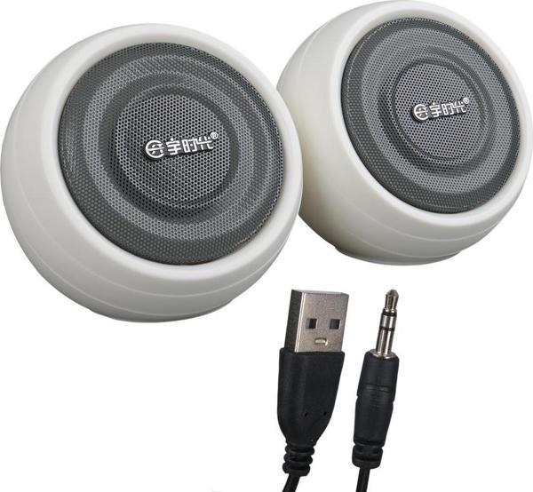 MagicVoice MV-24845 1+1 USB AUX Oval Multımedia Ses Sistemi Speaker - Hoparlör 2X3Watt - Image 1