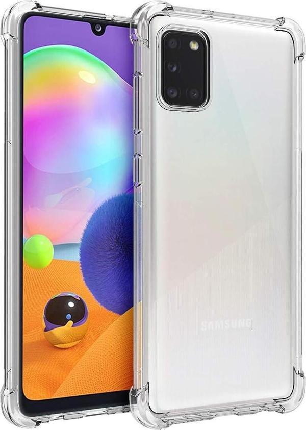 Samsung Galaxy A31 Uyumlu Darbe Önleyici Sararmaya Dayanıklı Airbag Korumalı Ultra Slim TPU Şeffaf Silikon Kılıf - Image 1