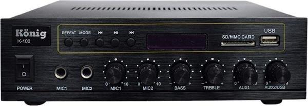 König K-100 - 80 Watt Usb/Bluetooth/2 Mik Giriş Trafolu Anfi - Image 1