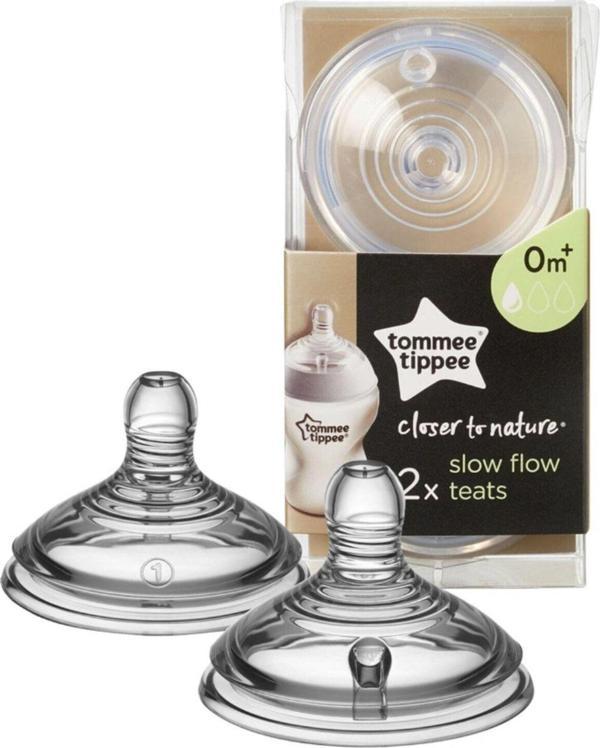 Tommee Tippee Closer To Nature Ikili Biberon Emziği Yavaş Akışlı 0+ Ay - Image 1