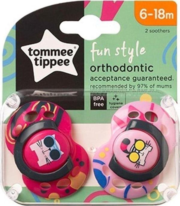 Tommee Tippee Fun Style 2 Li Emzik 6-18 Ay Desenli - Image 1