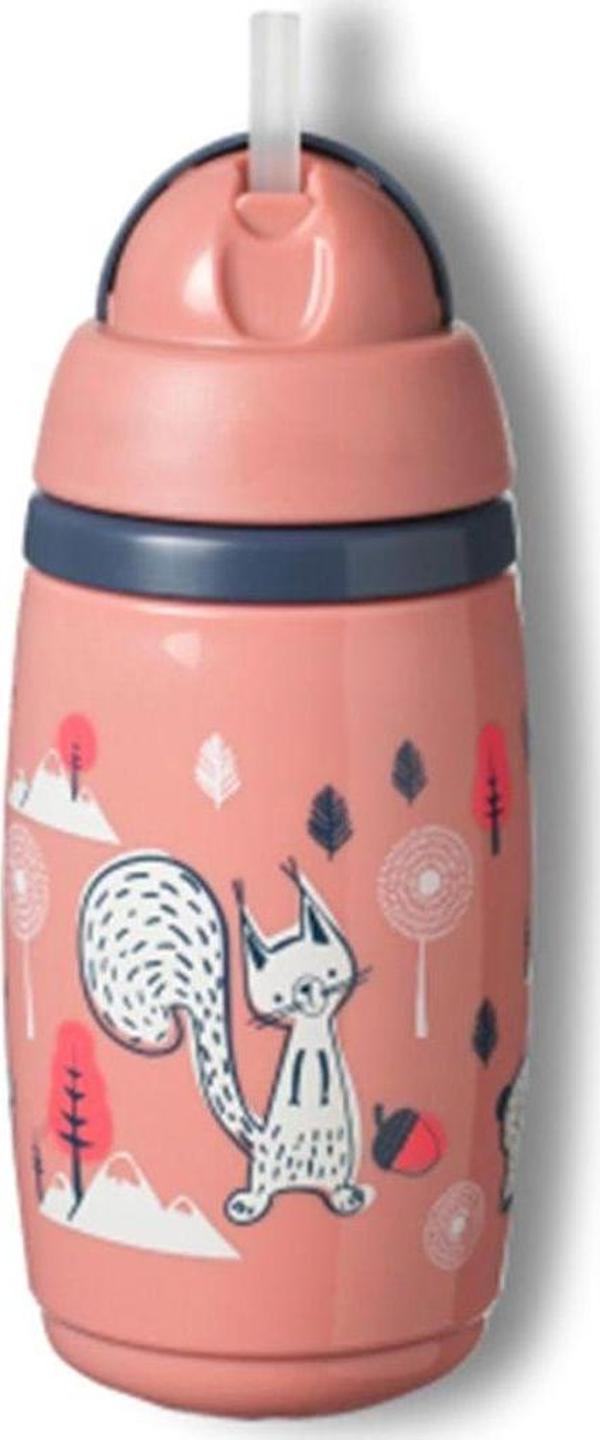 Tommee Tippee Pembe Isı Yalıtımlı Pipetli Bardak 266 Ml - Image 1
