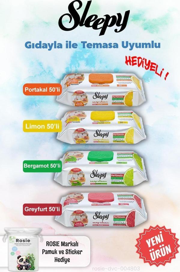 Sleepy Gıda ile Temasa Uygun Mutfak Havluları Tanışma Paketi ve ROSIE - Image 1