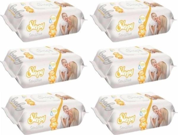 Sleepy Sensitive Islak Havlu Mendil 90 Yaprak Sensitive 6 Lı  - Image 1
