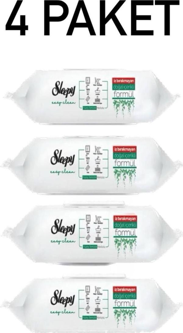 Sleepy Yüzey Temizlik Mendili Havlusu 100' Lü 4 PAKET 400 YAPRAK - Image 1