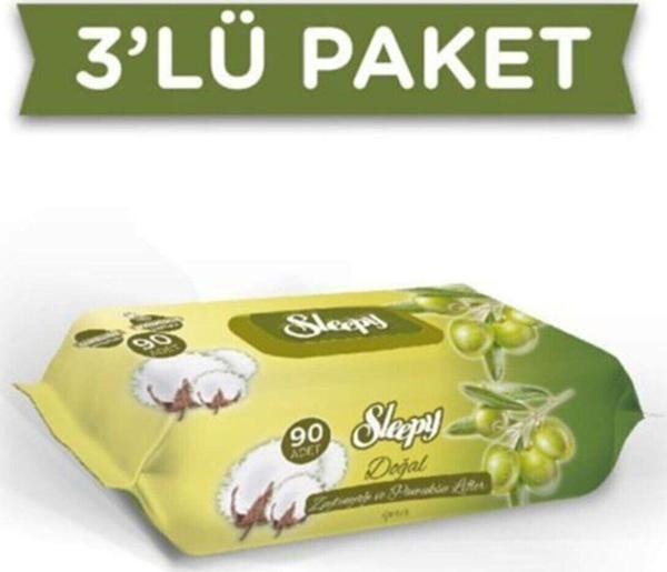 Sleepy Zeytinyağlı Islak Havlu 3'lü Paket - Image 1