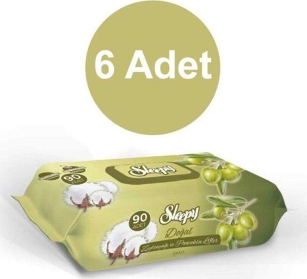 Sleepy Zeytinyağlı Islak Havlu 6' Lı Paket - Image 1