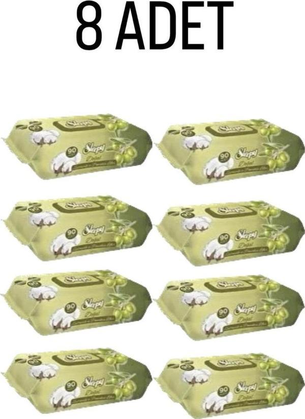 Sleepy Zeytinyağlı Islak Havlu 8 Paket 720 Yaprak - Image 1