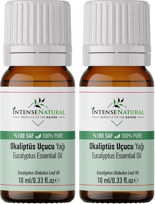İntense Natural Okaliptüs Uçucu Yağı 10 Ml X 2 %100 Saf Ve Doğal Eucalyptus Essential Oil - Image 1