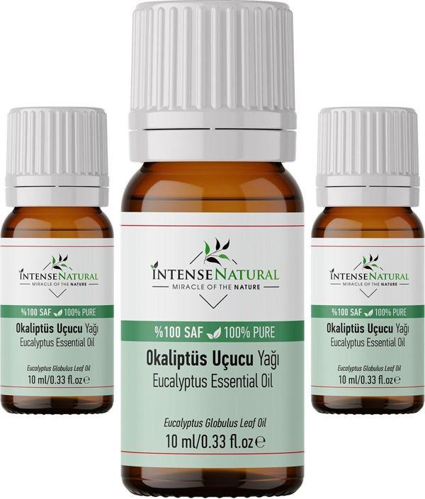 İntense Natural Okaliptüs Uçucu Yağı 10 Ml X 3 %100 Saf Ve Doğal Eucalyptus Essential Oil - Image 1