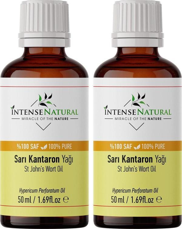 İntense Natural Sarı Kantaron Yağı 50 Ml X 2 %100 Saf Ve Doğal Kırmızı St John'S Wort Oil - Image 1