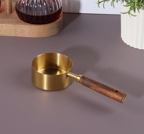 Arow Ahşap Saplı Gold Ölçü Kaşığı 80 ml - Image 1